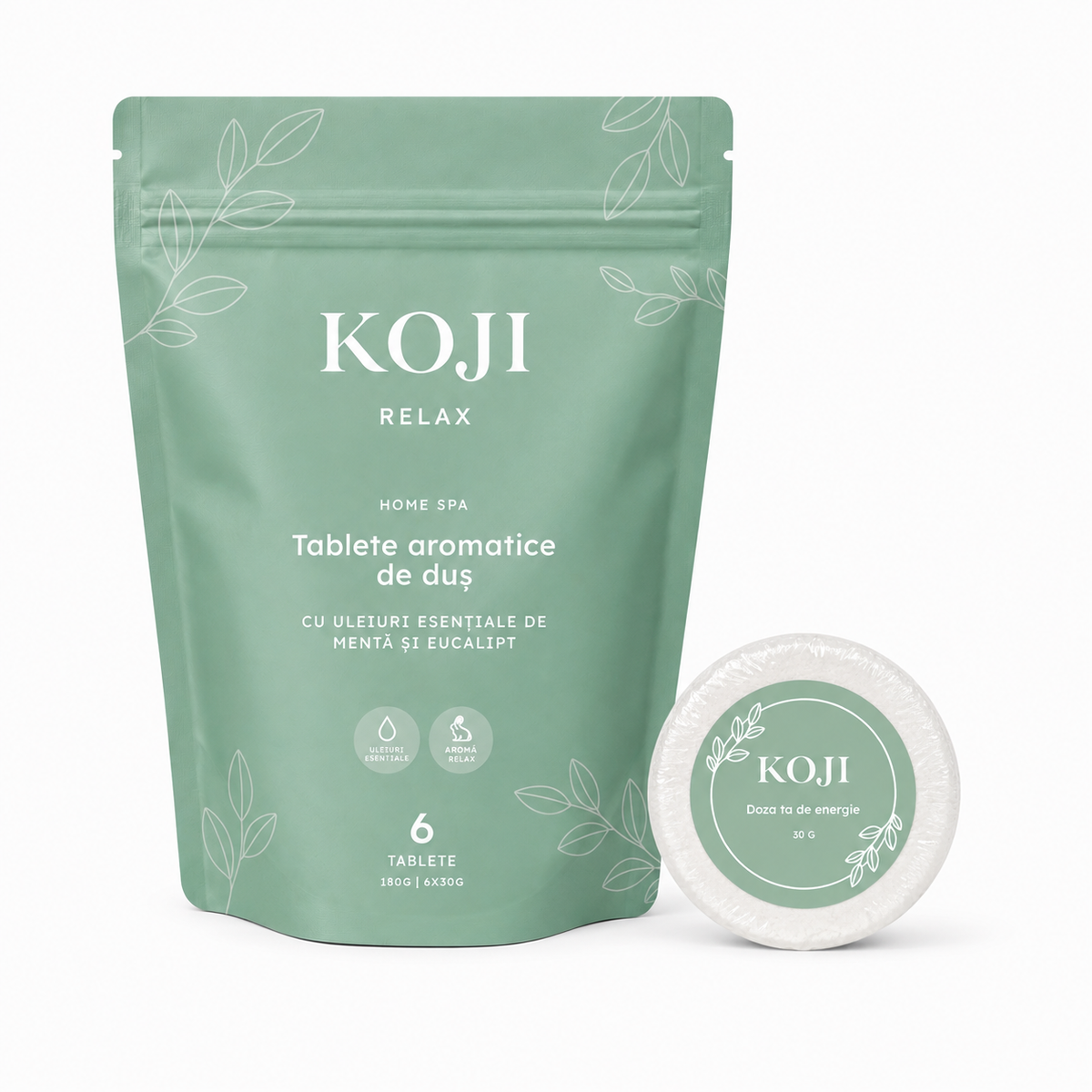 Tablete de duș aromaterapie, set 6 buc Eucalipt
